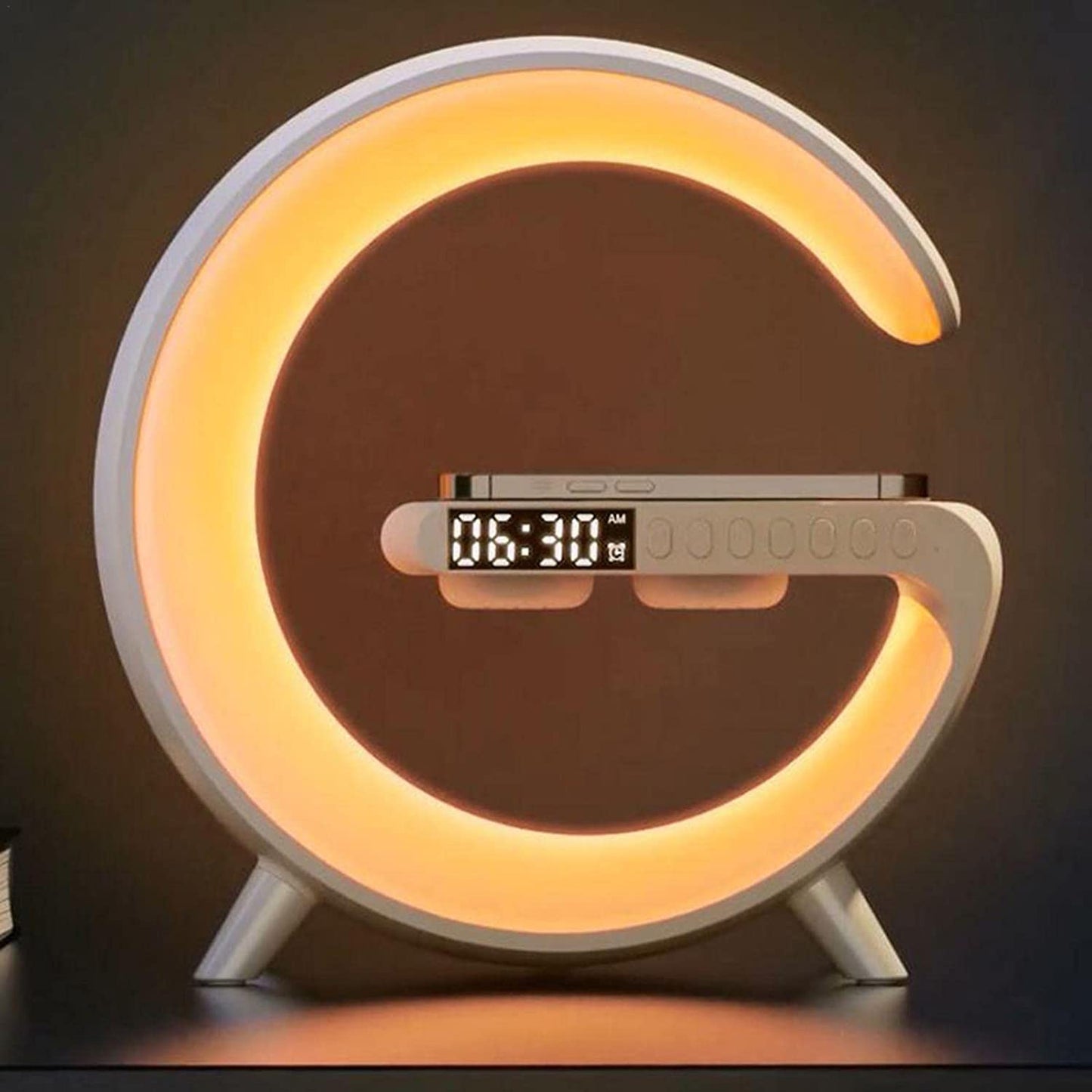 Privileged Collection G-Lamp: 3-in-1 Wireless Charging, Alarm Clock, and RGB Ambient Light