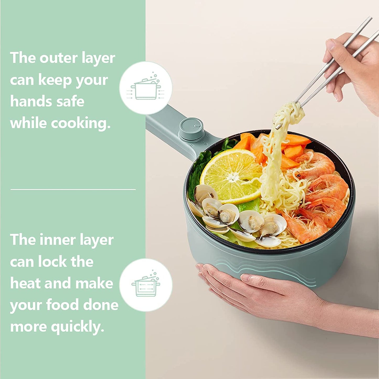 Privileged Collection Portable Electric Skillet – The All-in-One Space-Saving Cooker