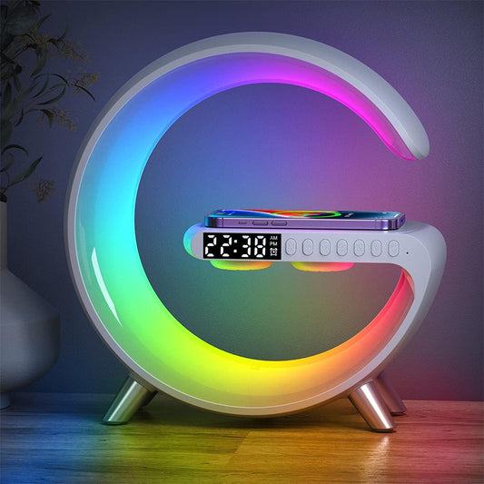 Privileged Collection G-Lamp: 3-in-1 Wireless Charging, Alarm Clock, and RGB Ambient Light