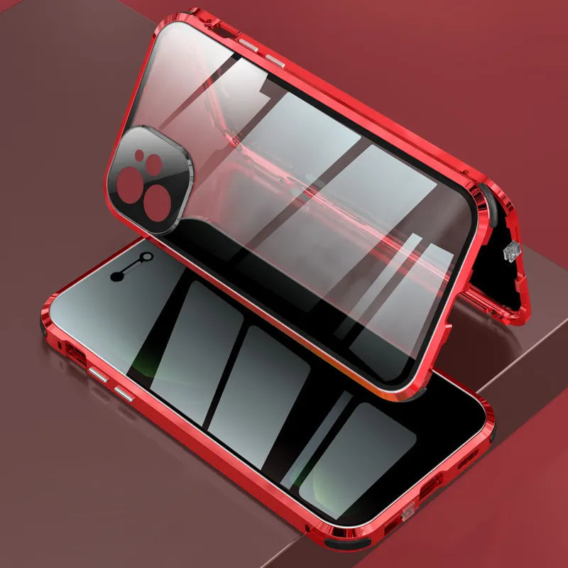 Privileged Magnetic Adsorption Metal Bumper Case for iPhone - Sleek 360-Degree Protection