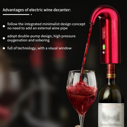 Instant Aerating Wine Decanter - Smart Electric Pourer & Dispenser