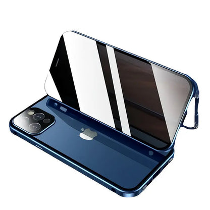 Privileged Magnetic Adsorption Metal Bumper Case for iPhone - Sleek 360-Degree Protection