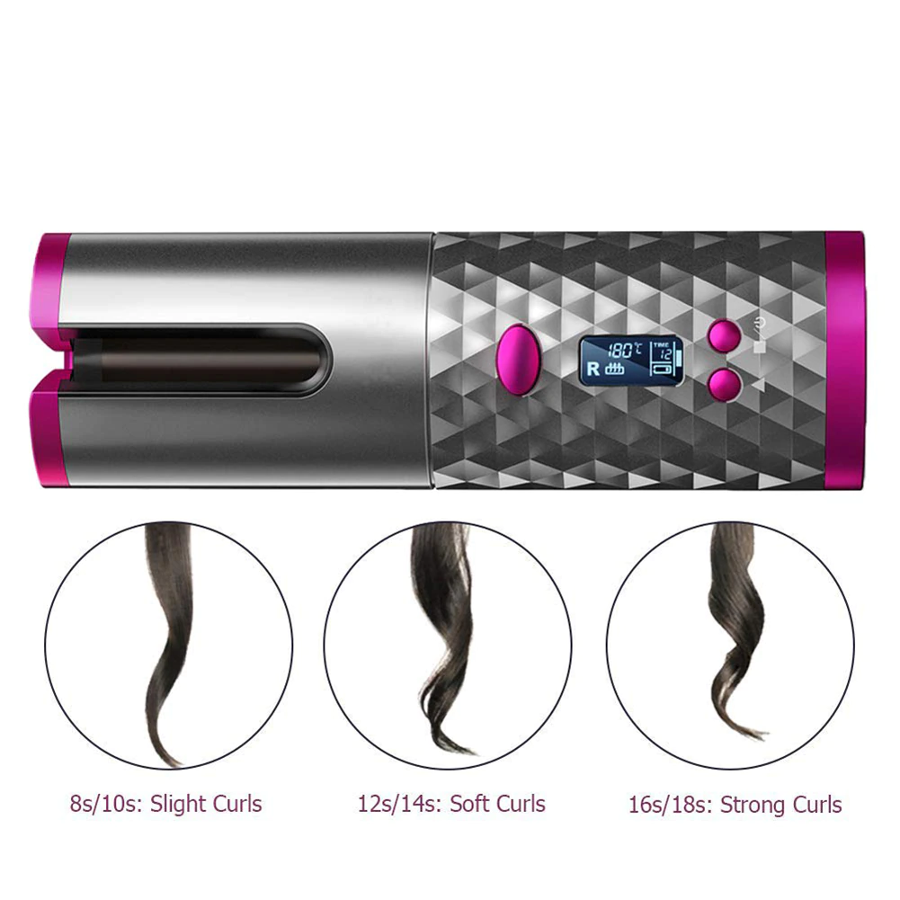 Privileged Collection Cordless Auto-Curling Wand | Portable Hair Styler